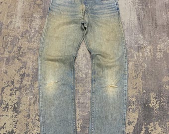 Vintage Levis 606 Rusty Jeans: Stone Wash Denim, Distressed Style W29x29.5