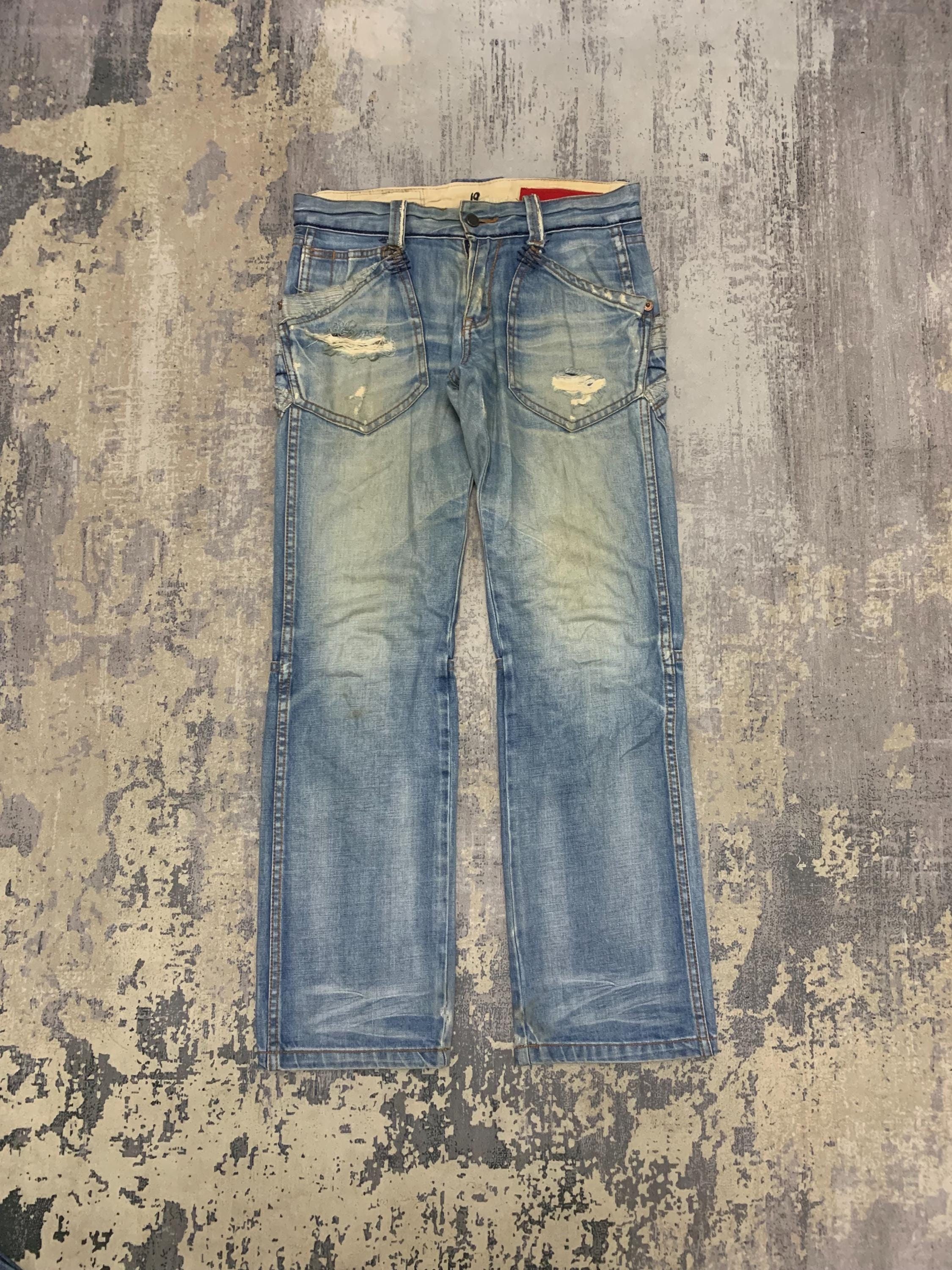 Vintage Tough Jeansmith Distressed Denim Pants: Japanese