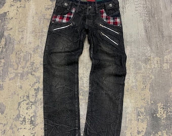 AJ Clawmark denim broek met dubbele taille - Ifsixwasnine Y2K Streetwear - taille 30