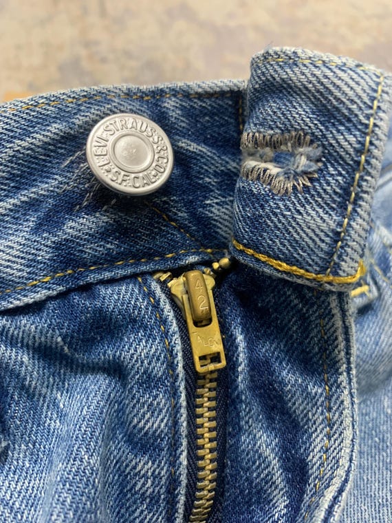 Custom Patchwork Levi’s 501ZXX Big E LVC Jeans | … - image 6