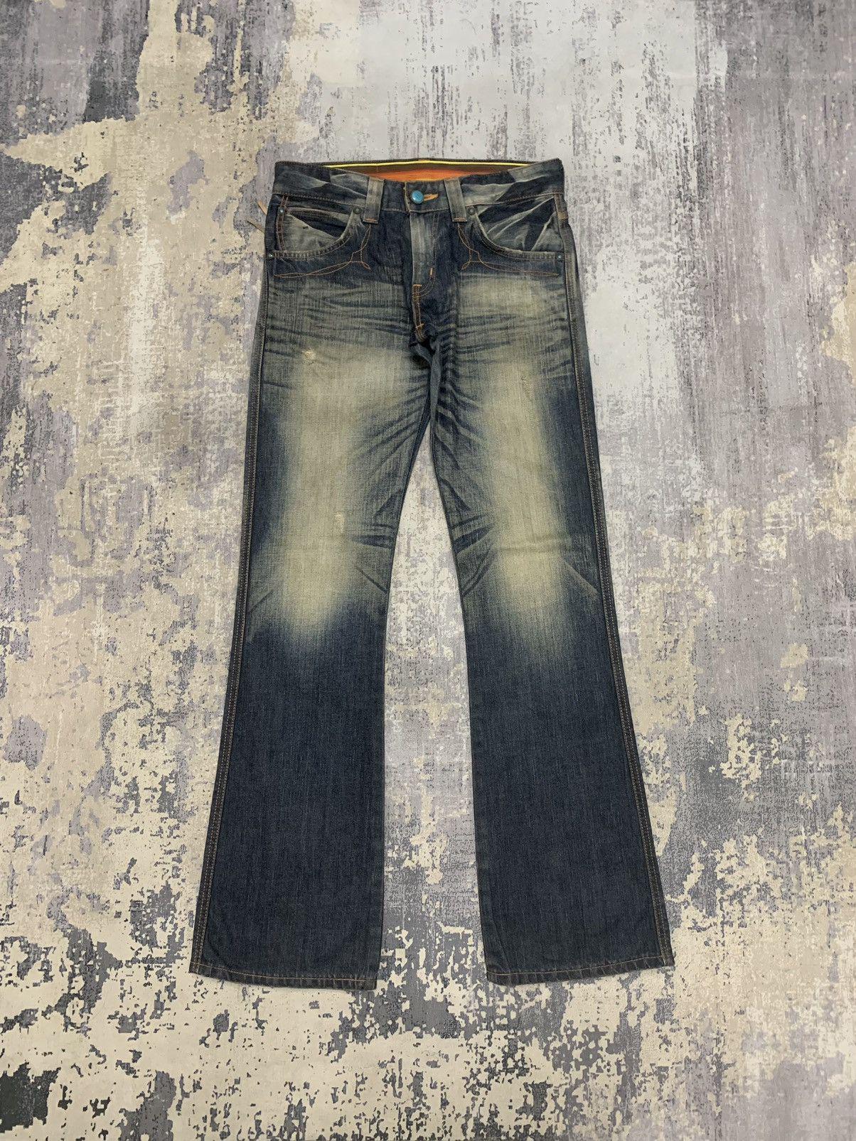 パンツ 00s EDWIN flare bootcut denim y2k swag Vintage Edwin Boot Cut Jeans: Japanese Denim, Distressed Grunge - Etsy