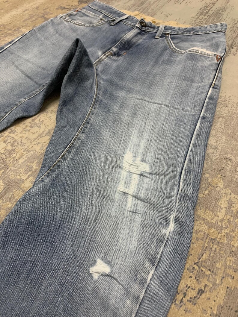 Edwin E Function Jeans desgastados vintage talla M Edwin E Function Denim Jeans Pantalones talla 31x25.5 imagen 4