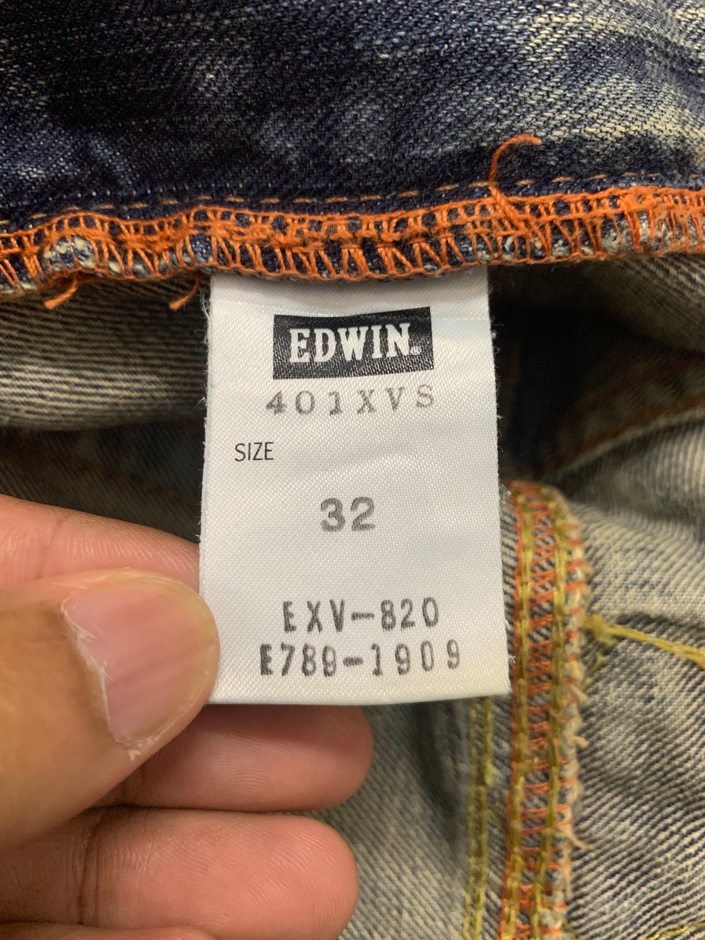 Vintage Edwin XU S Jeans Japanese Brand Distressed Denim Bootcut 