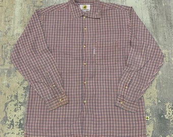 Vintage Body Glove Flannel Shirt Plaid Tartan 90s Rugged Outdoor Workwear Grunge Skate Aesthetic Medium