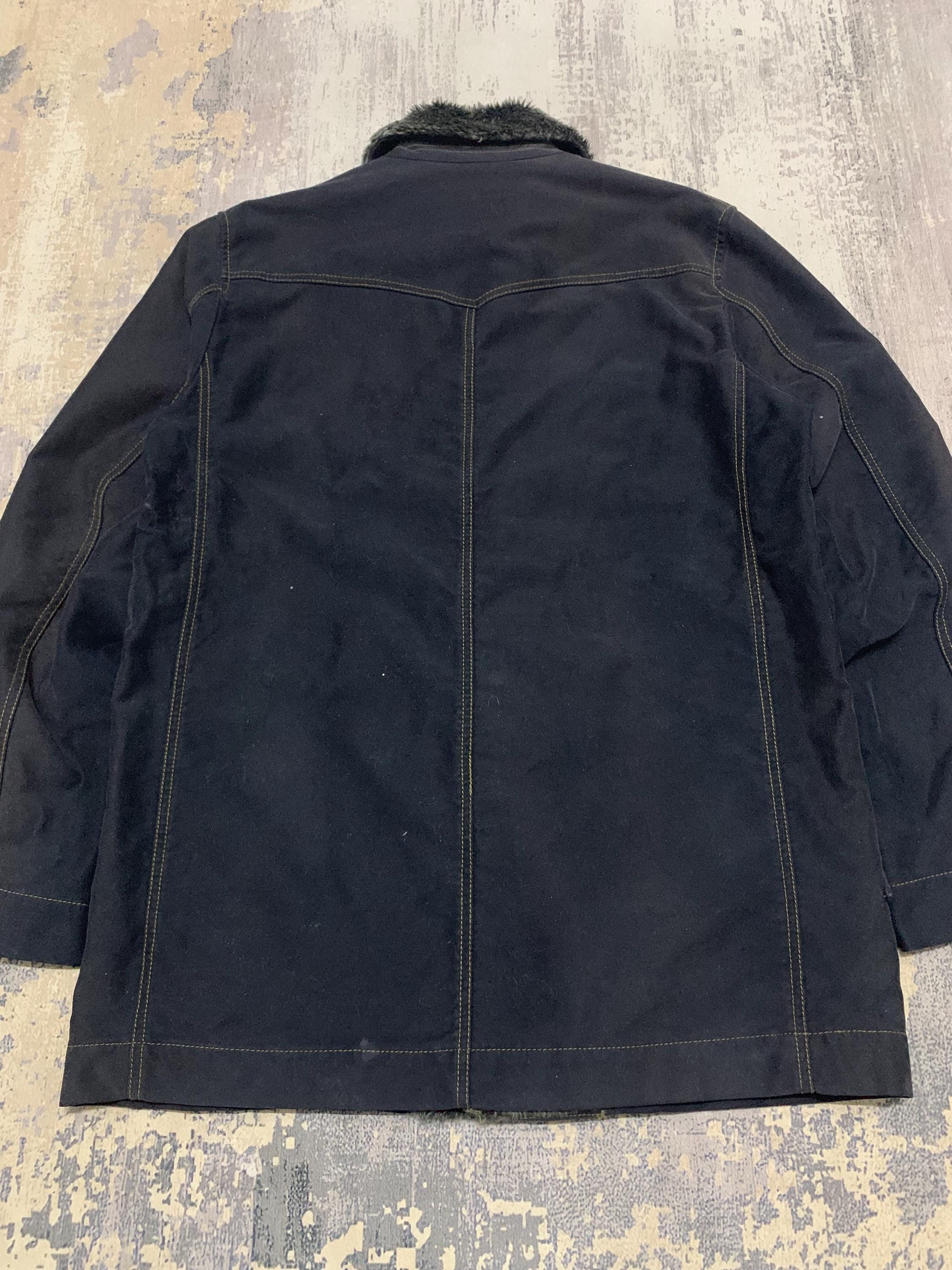 Vintage Levi's Lot 70810 Sherpa Lined Moleskin Jacket, Black