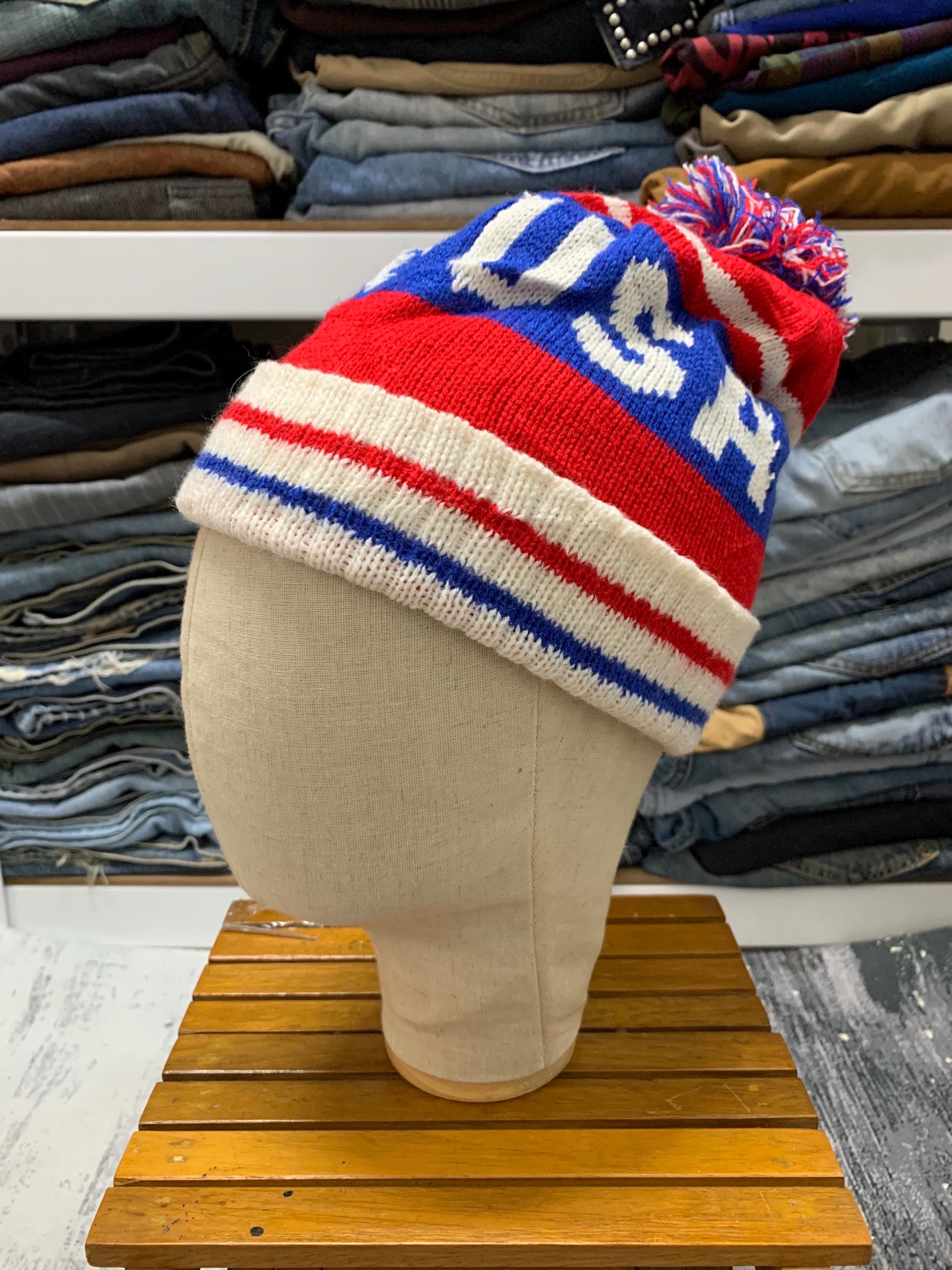 Knit Beanie Striped Vintage - Etsy