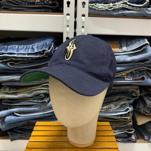 Vintage Rhyme Syndicate Hip Hop Wool Snap Back Cap Hats / Hip Hop Record Cap / Vintage Hip Hop Record Hat / Blue MLB Hat
