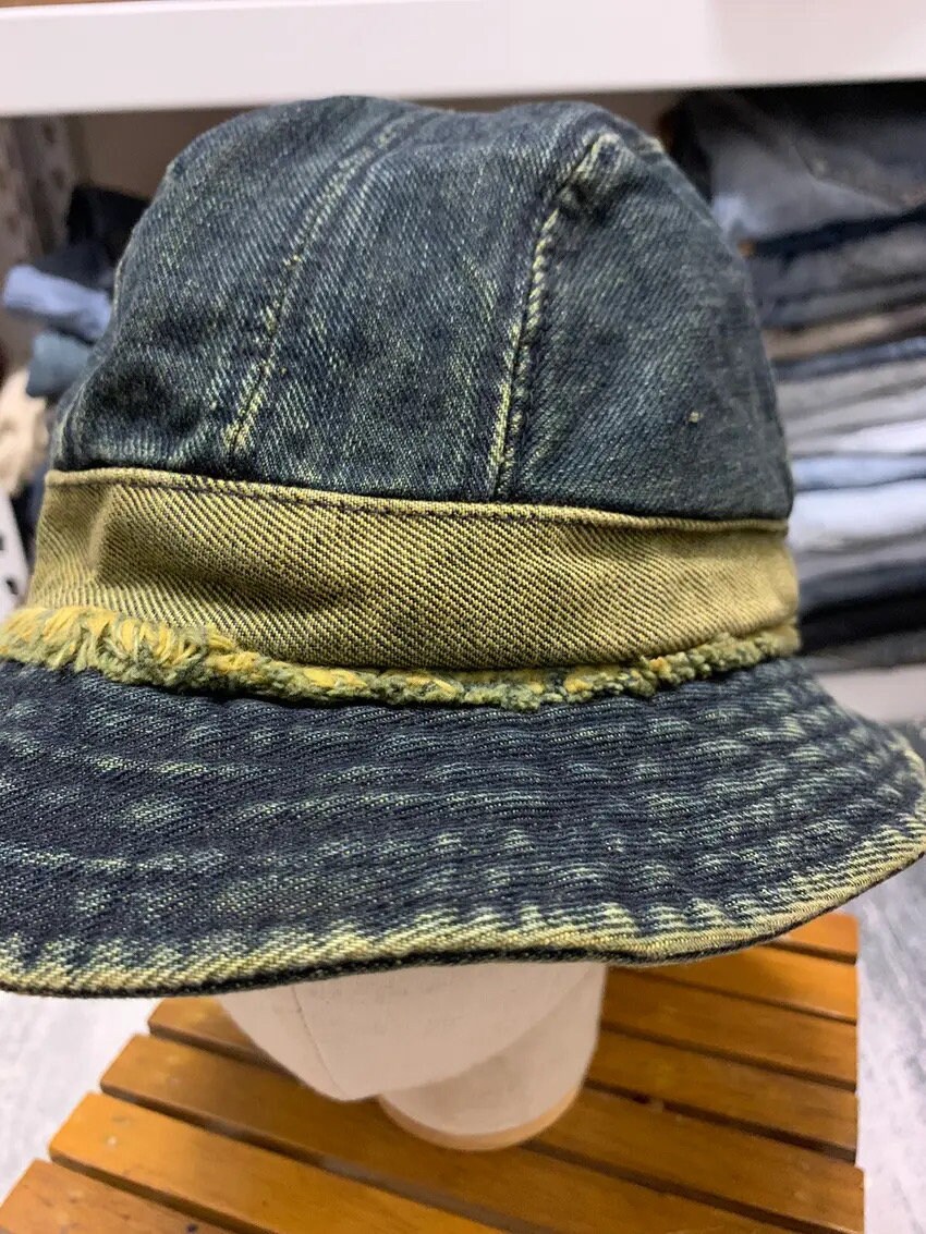 Vintage Kapital Style Denim Bucket Hat: Japanese Boro Style - Etsy