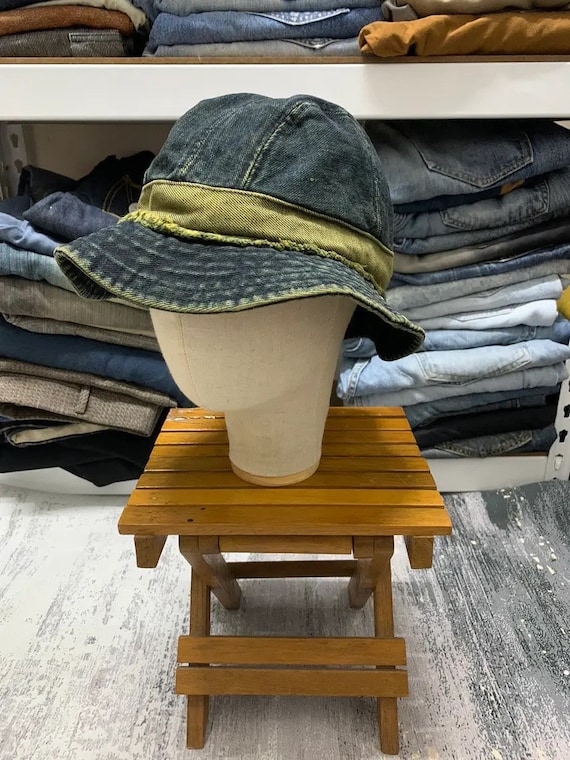 帽子 kapital vintage used design hat Vintage Kapital Style Denim Bucket Hat: Japanese Boro Style - Etsy