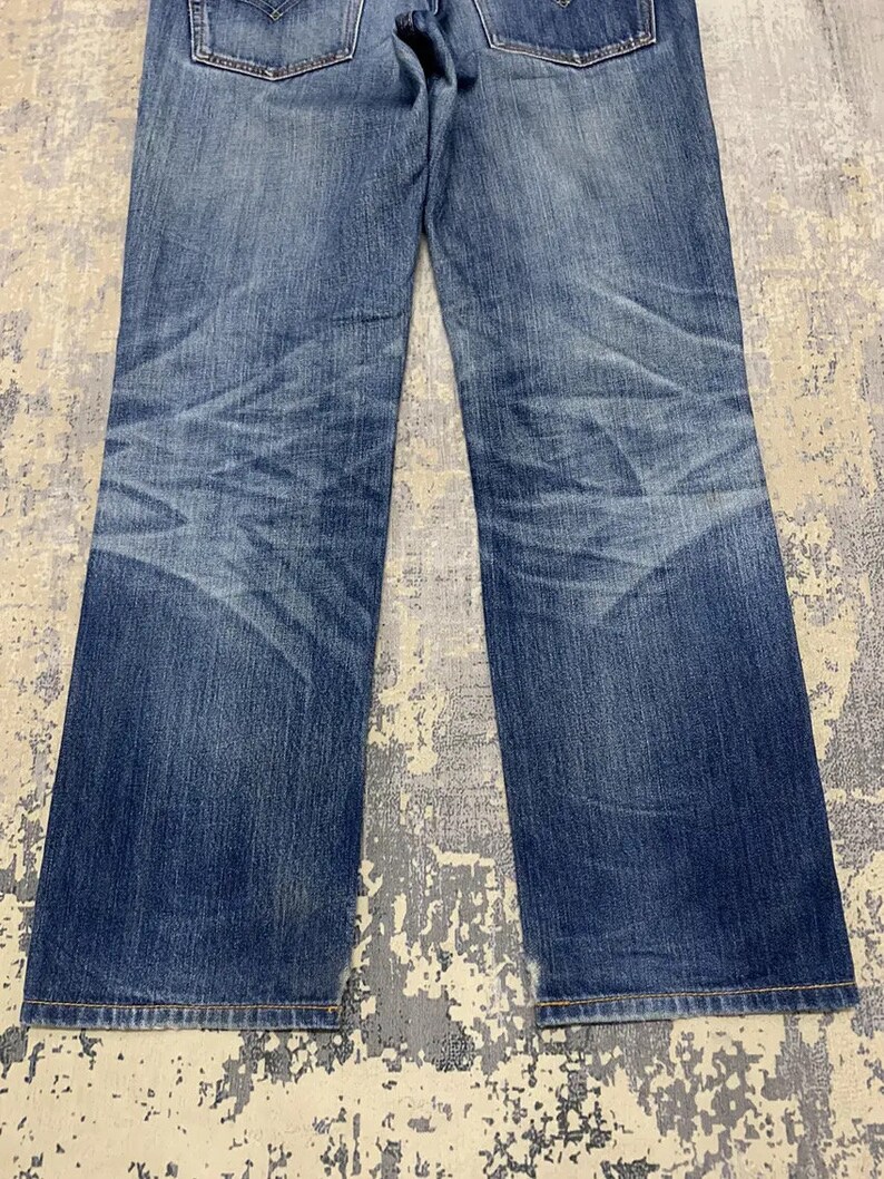 Levi's 502 Vintage Denim Jeans Distressed Faded Blue Workwear 90s ...