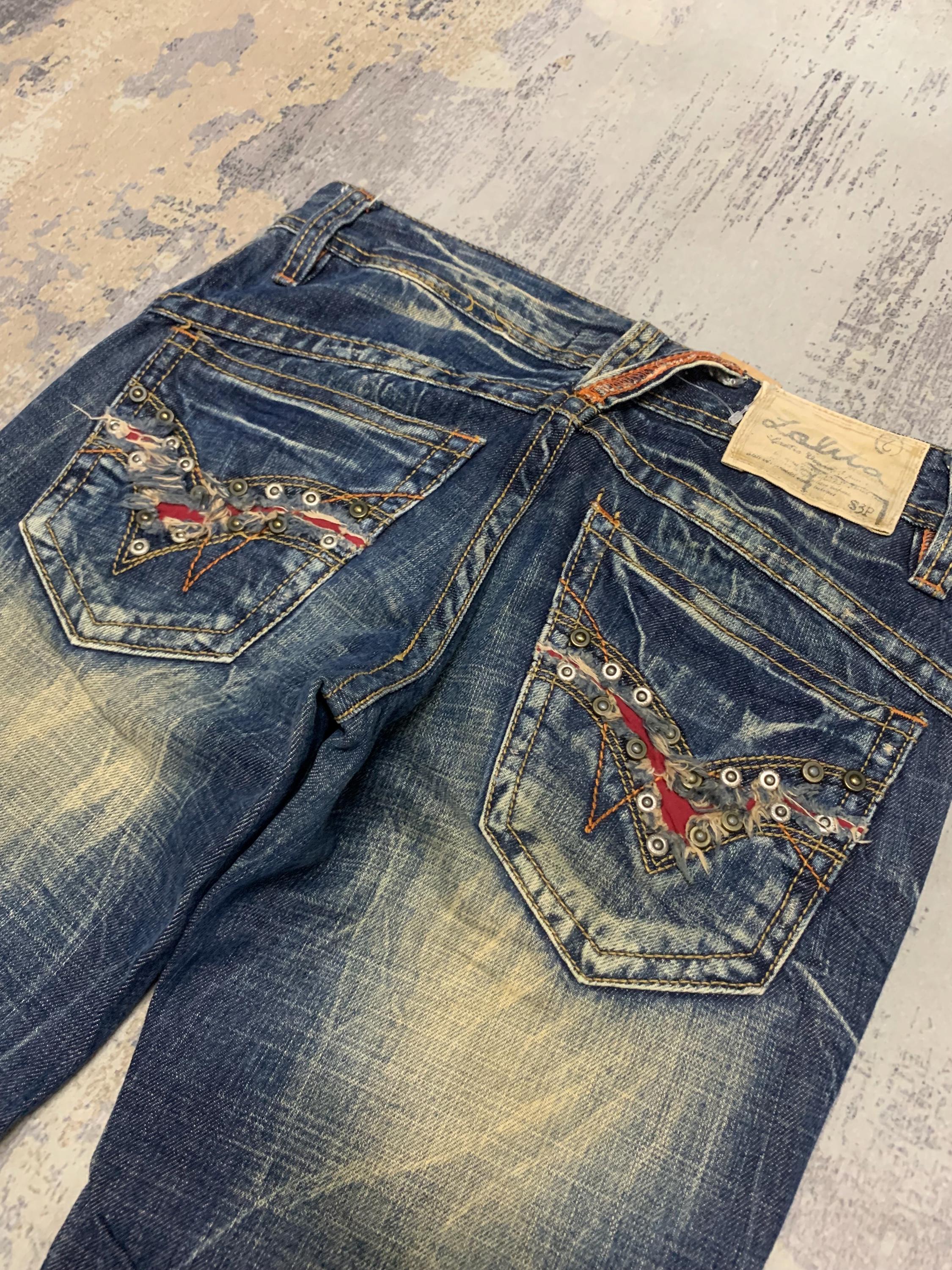 Vintage Lolita Low Rise Flare Jeans: Y2K Gothic Avant Garde Style