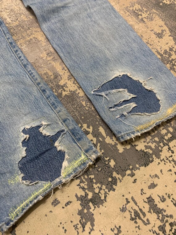 Custom Patchwork Levi’s 501ZXX Big E LVC Jeans | … - image 13
