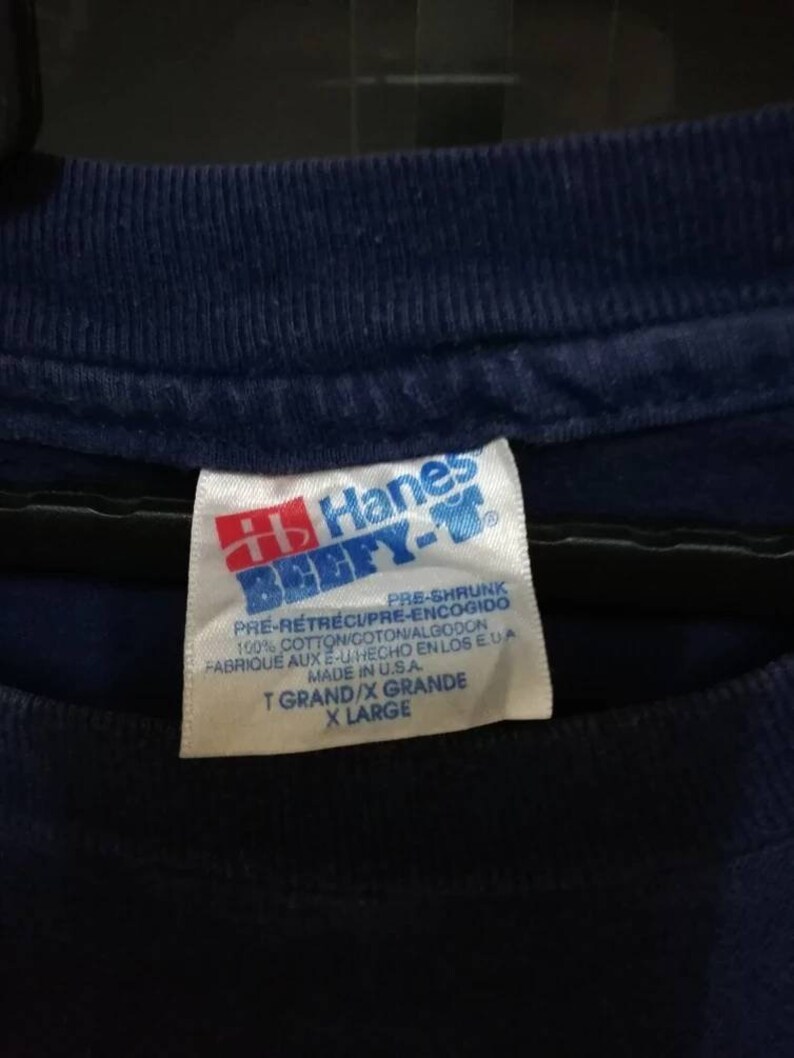 Vintage 80s Single Pocket Marlin Fishing Club T Shirts Blue Extra Large