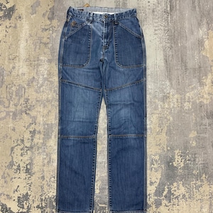 Beams Heart Relaxed Fit Double Knee Jeans - Japanese Workwear