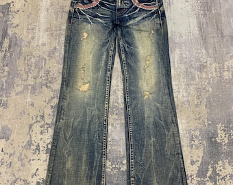 RED PEPPER DENIM VINTAGE グランジ　28インチ　派手 Other Designers Vintage - Vintage Red Pepper Japanese
