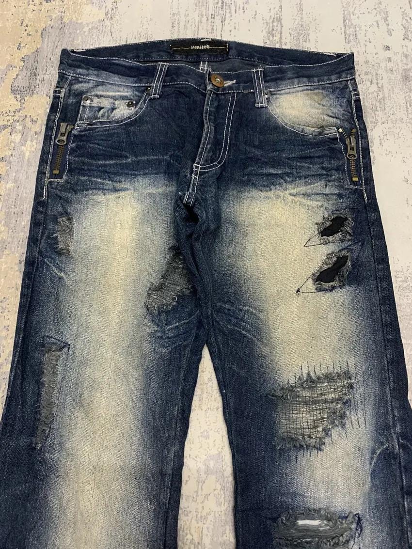 Japanese Brand LIMITED Lgb Ifsixwasnine Style Denim Jeans Flare