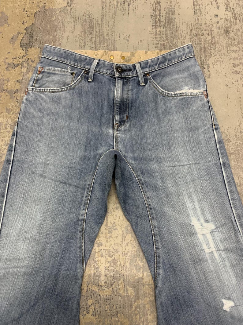 Edwin E Function Jeans desgastados vintage talla M Edwin E Function Denim Jeans Pantalones talla 31x25.5 imagen 2