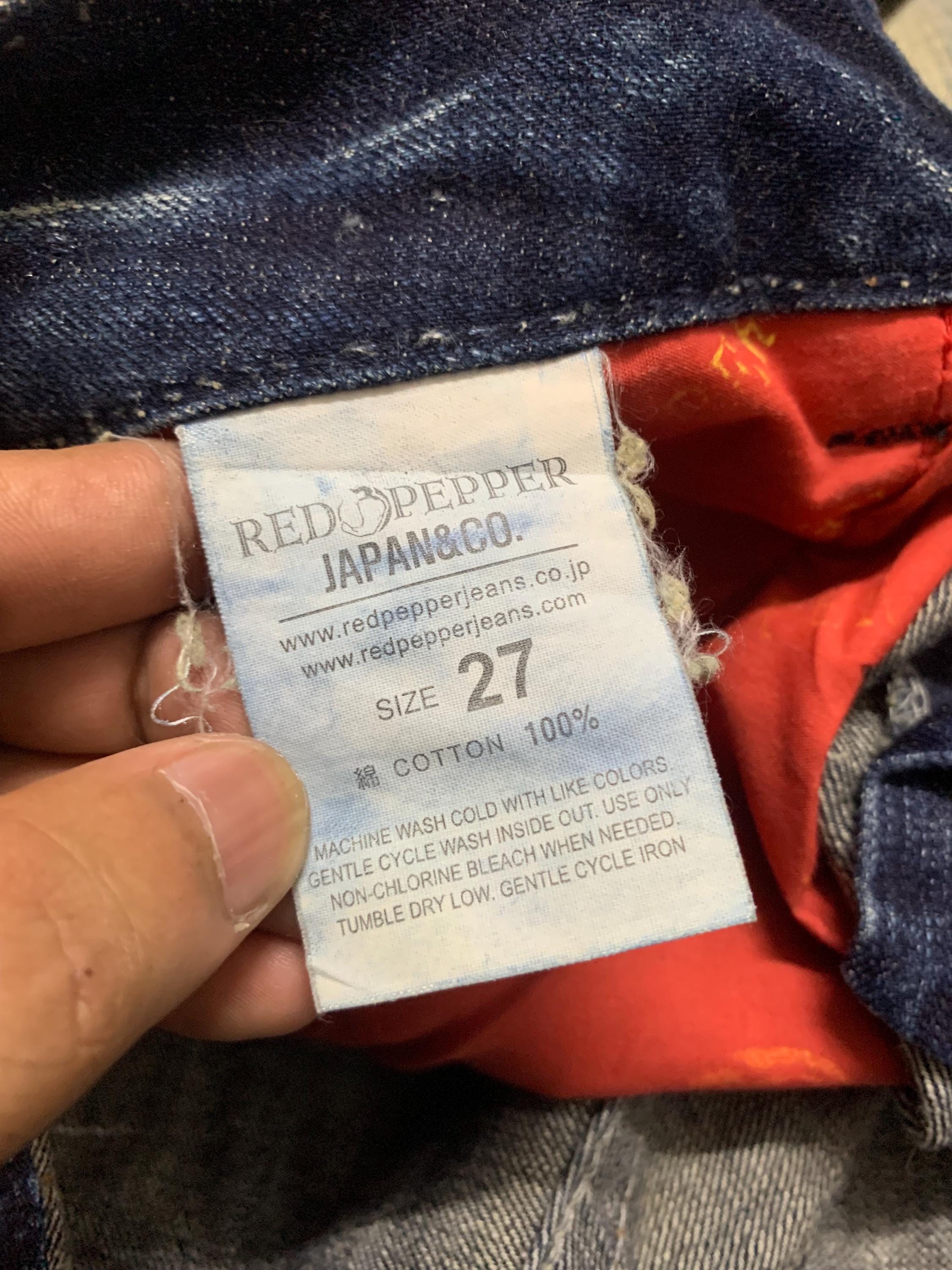 Vintage Red Pepper Embroidered Jeans, Bootcut Denim (w32x31) - Etsy