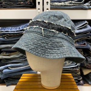 Vintage Japanese Denim Bucket Hat: Patchwork Boro, Kapital Style