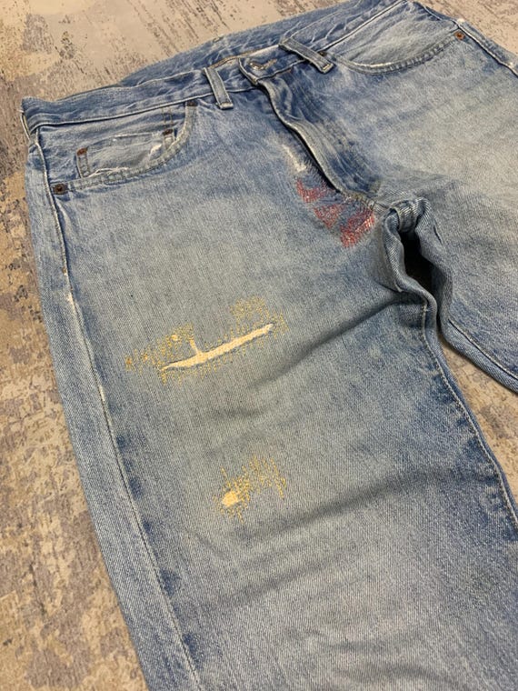 Custom Patchwork Levi’s 501ZXX Big E LVC Jeans | … - image 4