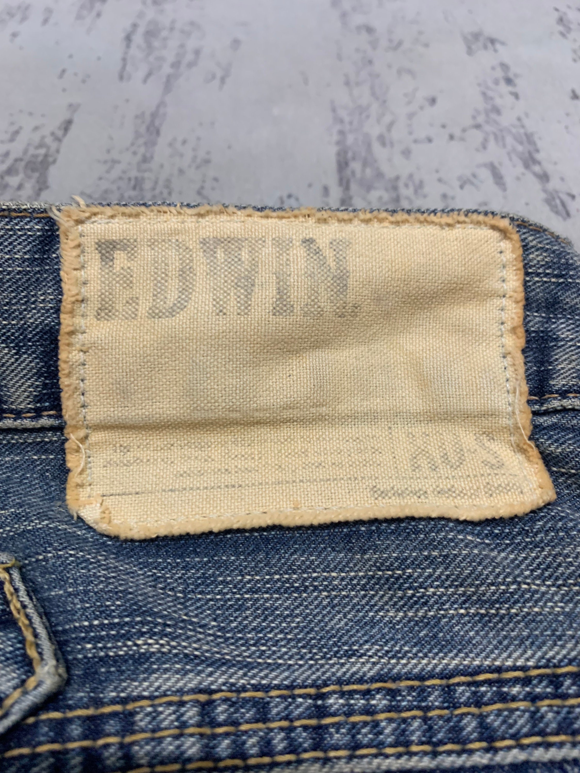 Vintage Edwin XU S Jeans Japanese Brand Distressed Denim Bootcut 