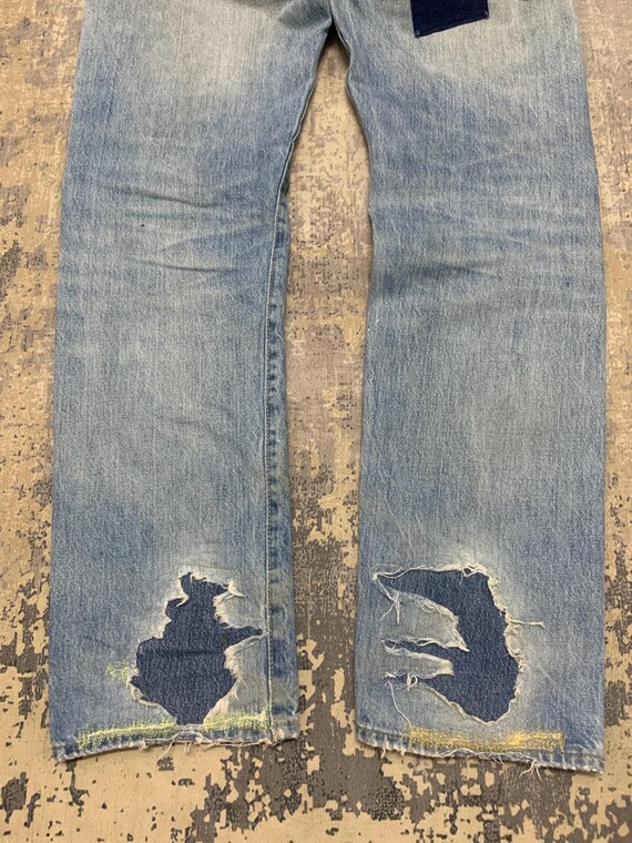 Custom Patchwork Levi’s 501ZXX Big E LVC Jeans | … - image 12
