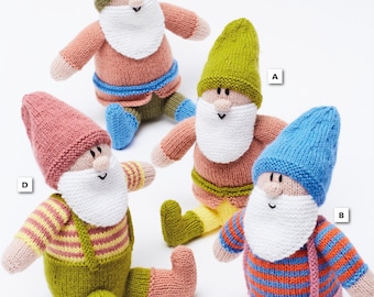 Gnomes DK Knitting Pattern - King Cole DK Knitting Pattern 9151 Gnomes