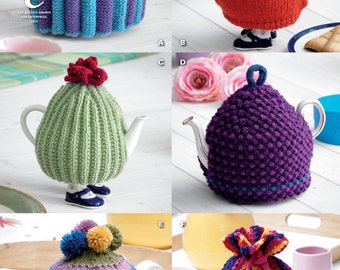 Tea Cosies Knitting Pattern - King Cole DK Knitting Pattern 9014