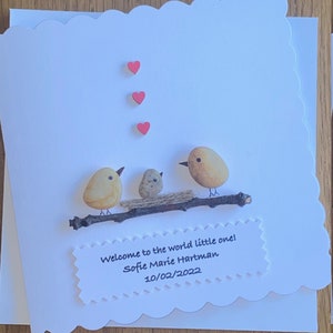 Nouvelle carte personnalisée de naissance de bébé, Félicitations pour la nouvelle carte de bébé, carte de nouvelle arrivée, carte de bébé faite à la main,