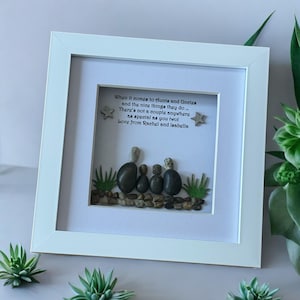 Uncle and Aunt Pebble Gift, Gift for Auntie, Personalised Pebble Frame for Uncle, Gifts for Uncles and Aunties