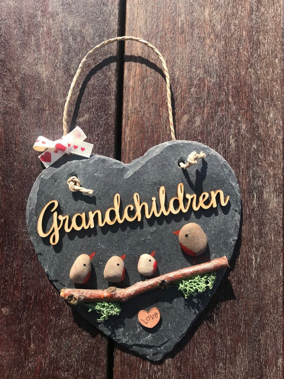 Regalo della nonna, Regalo della nonna fatto a mano, Ardesia del cuore per  la nonna, Regali di compleanno della nonna, Regali di compleanno dei nonni,  Regalo personalizzato -  Italia