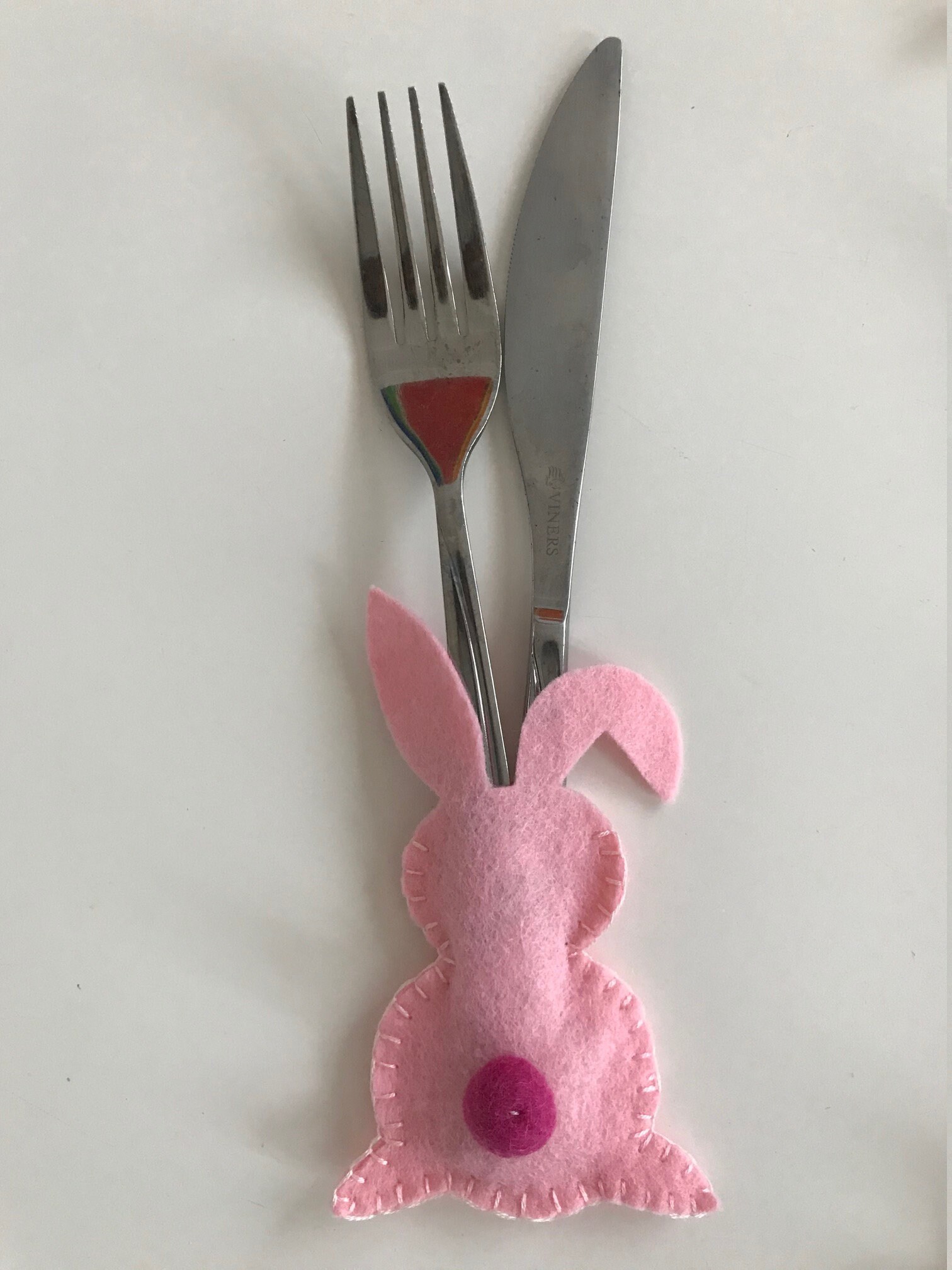 Felt Rabbit Decoration Easter Cutlery Holders Easter Table Etsy Australia