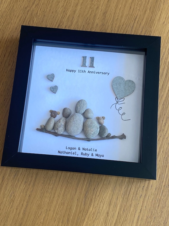 HYHYDHP Metall-Karte Zum 11. Hochzeitstag – Lasergravur Für Den Ehemann, Geschenk Mit Beutel