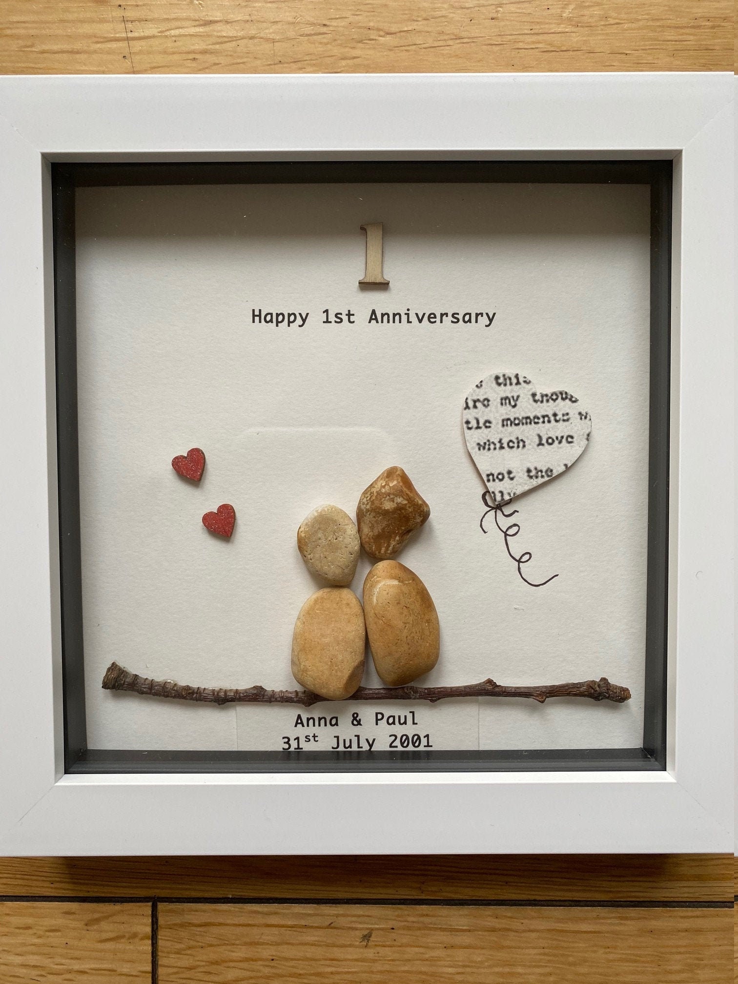 First Wedding Anniversary Gifts for Him Her Couples Gift Art Print