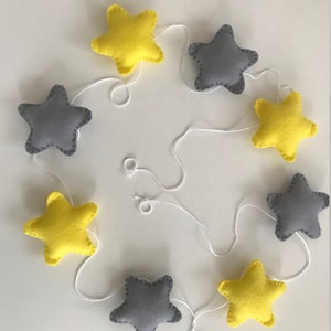Stars Felt Garland, Handmade Felt Garland, Handmade Felt Decoration, Handcrafted Garland, Nursery Wallhanging,