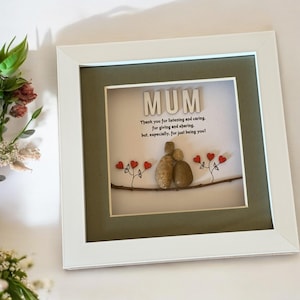 Moederdagcadeau/moeder kiezelkunst/gepersonaliseerd cadeau moeder/cadeaus voor moeder/cadeaus voor haar/cadeau kiezelsteen