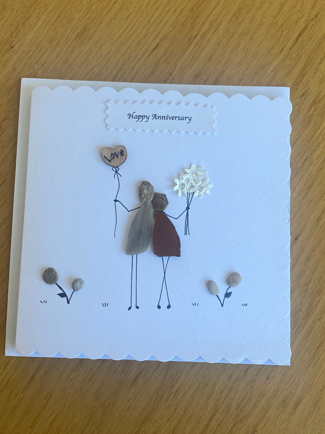 Personalised Anniversary Card, Card for Wedding Anniversary, Handmade ...