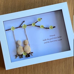 Friends Personalised Pebble Frame, Gifts for Friends, Friendship Gifts, Friend Gift from another friend