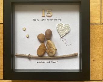 Crystal Wedding Anniversary, 15th Wedding Anniversary, 15 years together gift, wedding anniversary present