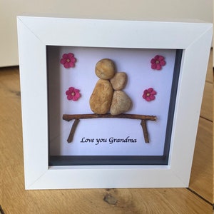 Personalised Grandma  Pebble Picture, Pebble Art for Nana, Unique Pebble Picture for Nan, Pebble Art for Grandmother, Pebble Picture for Nan