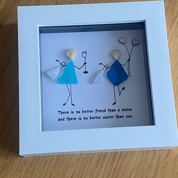 Schwester Kiesel Kunst / Personalisiertes Geschenk für Schwester / Schwester Geburtstag Geschenk / Familie Kiesel Kunst / Einzigartiges Geschenk für Schwester / personalisiertes Geschenk