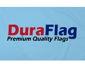 Heavy Duty Custom Made Flag Banner Premium Quality 150gsm Knitted Polyester - Single Or Double Sided, Various Sizes and Options Available