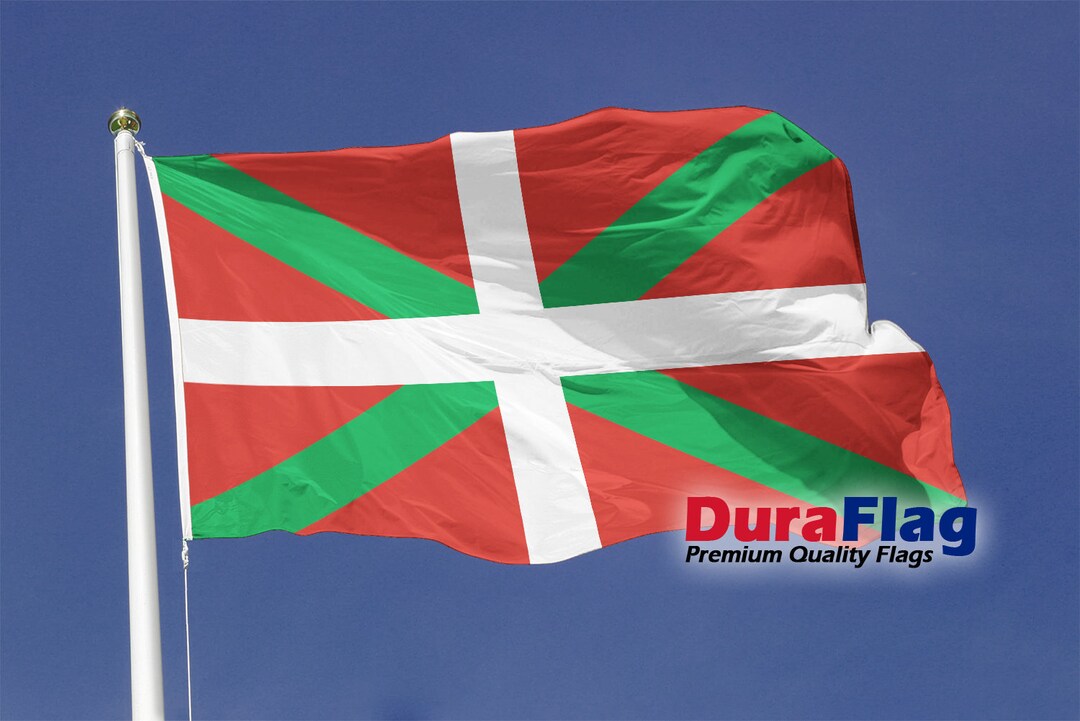 Irish Basque Duraflag Basque 5ft X 3ft With Clips/hooks Premium Quality 5x3 Flags ...