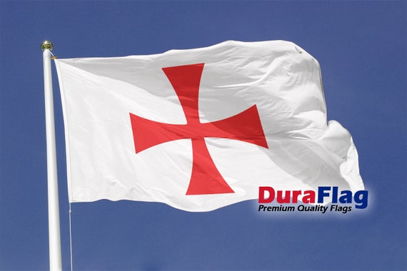 Duraflag Knights Templar Red Cross 5ft X 3ft With Rope and Toggle