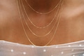 18k Gold Filled Box Chain Necklace: Dainty Minimalist Layering Chain