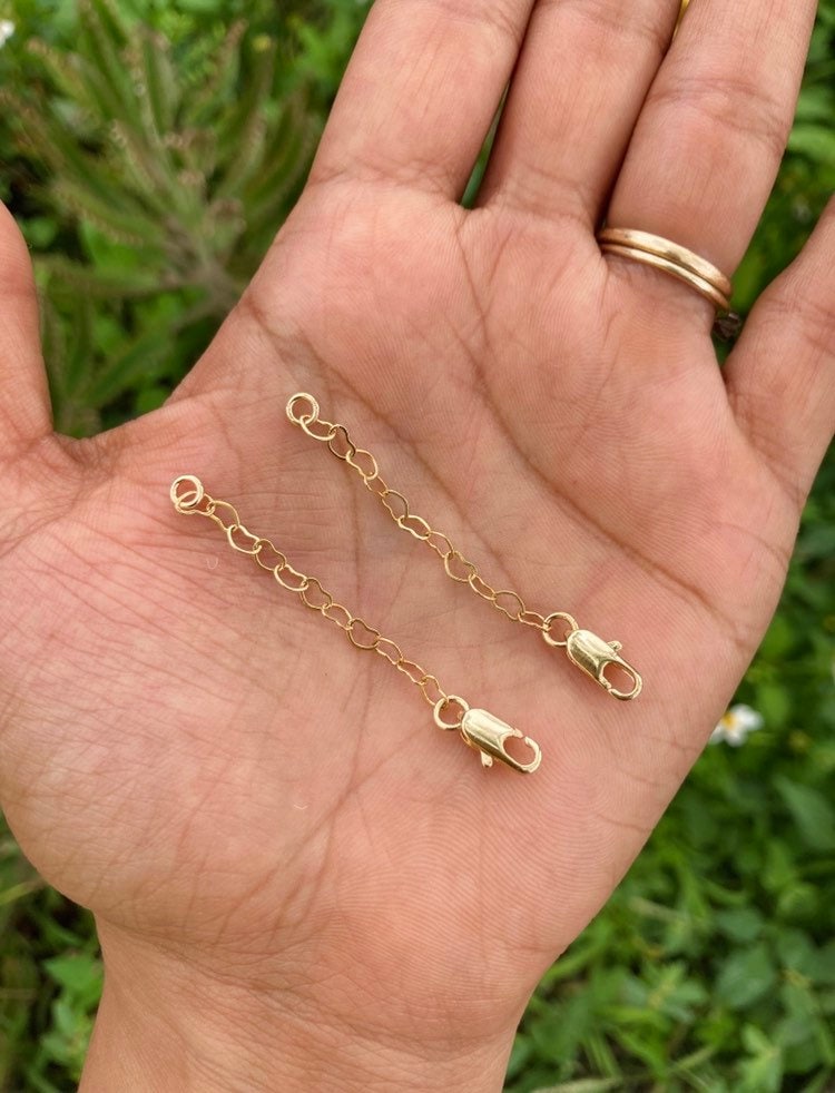 Gold Chain extension, 2 or 3 Inch gold necklace Extender