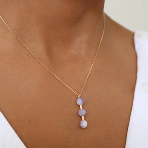 Dainty Amethyst Necklace: 18k Gold Filled February Birthstone