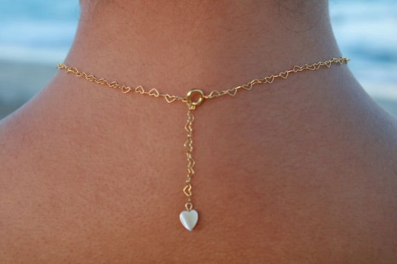 Acquista 1PC Nuova elegante collana di perle simulate Collana con ciondolo a forma di cuore alla moda da donna LXY in Italia a partire da 1.83