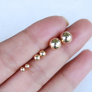 3 Pairs Gold Ball Stud Earrings, Mini Stud Earrings,  Ball Posts Stud Waterproof Minimalist Studs