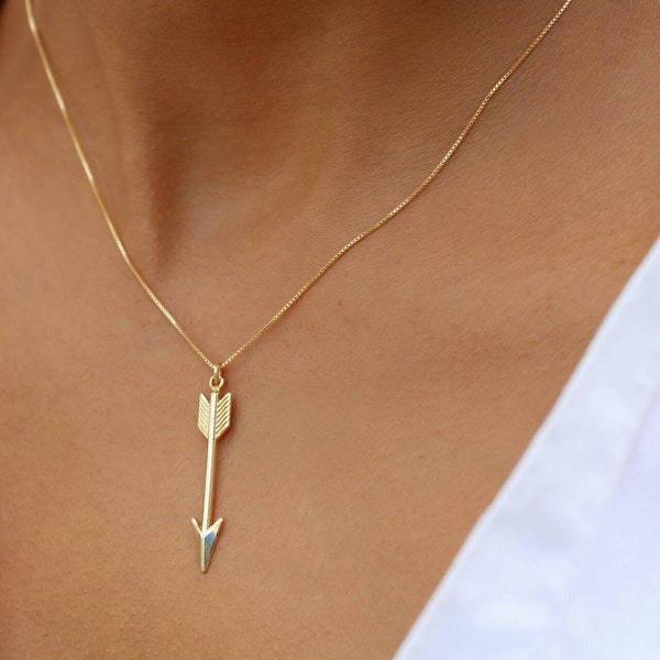 Gold Arrow Necklace, 18k Gold Filled Love Arrow Chain, Daity Cupids Arrow Necklace, Gift for her, Bestie Necklace, Cupido Necklace